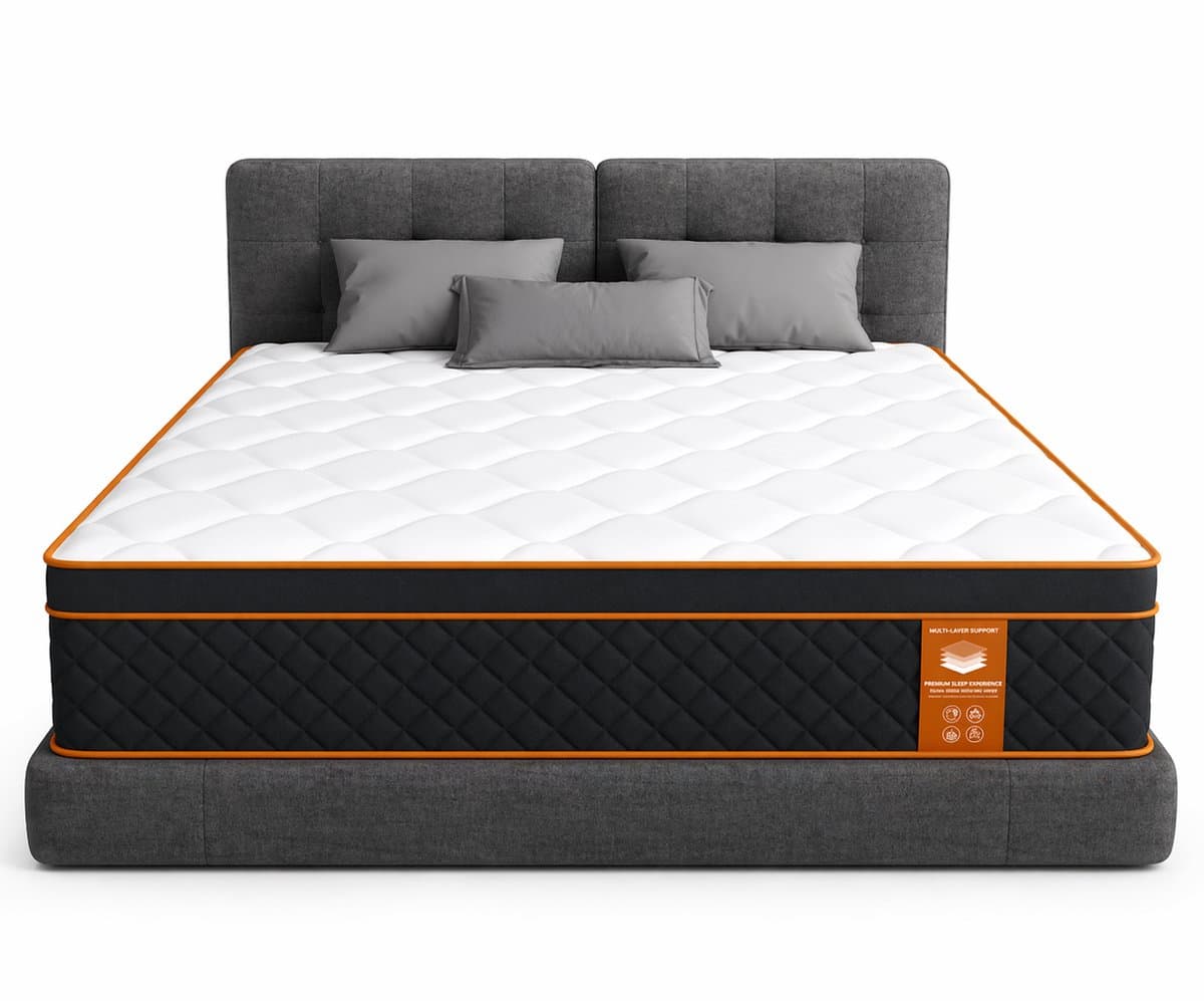 CINK Rest® Luxe Memory Foam Matras 25cm – Pocketvering & Traagschuim Hybride – Ademend, Anti-Allergisch & Geluidsloos – 140x200x25 cm