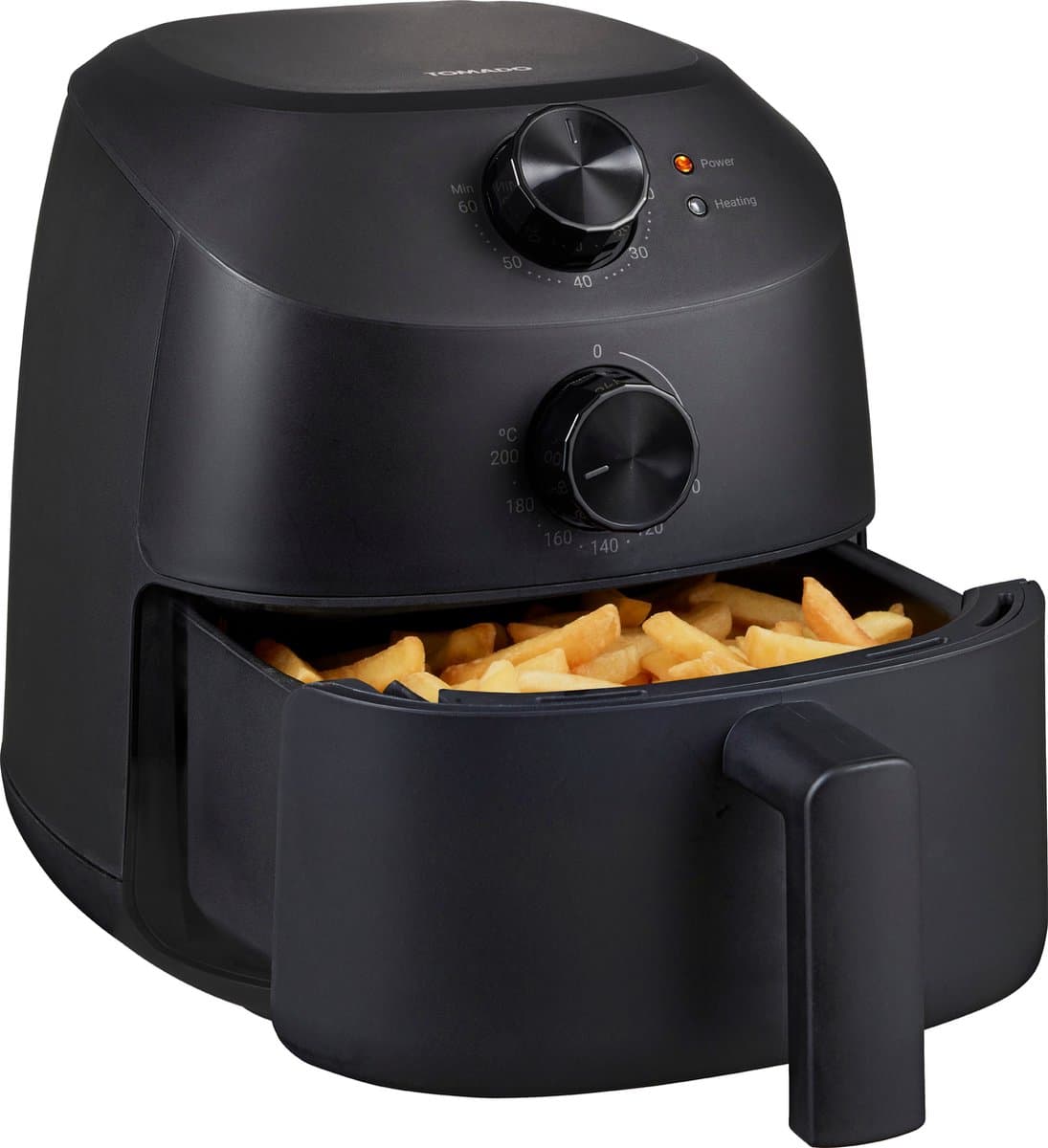Tomado TAF2001B - Mini Airfryer - 2 liter inhoud - Voor 1 of 2 personen - Kleine Heteluchtfriteuse - PFAS vrij - Zwart