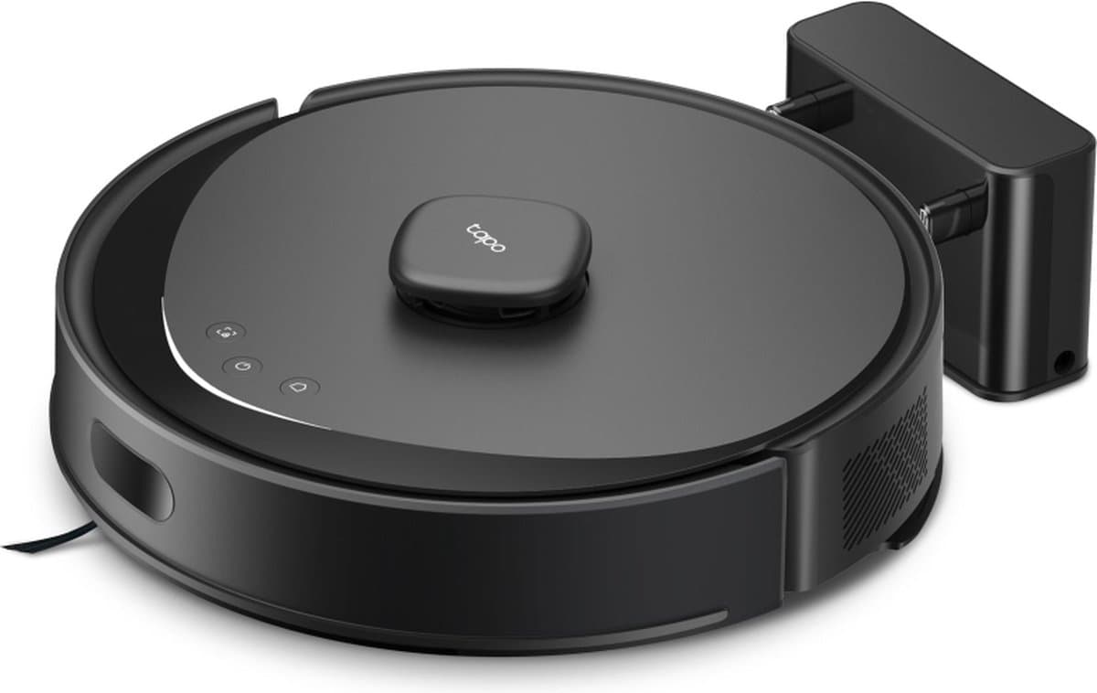 TP-Link Tapo RV30 Max Robotstofzuiger met dweilfunctie - 5300 Pa Hyperzuigkracht - LiDAR+IMU Dual-navigatie - Vacuüm & Dweil met Tapo IQ+ Smart Cleaning- Zwart