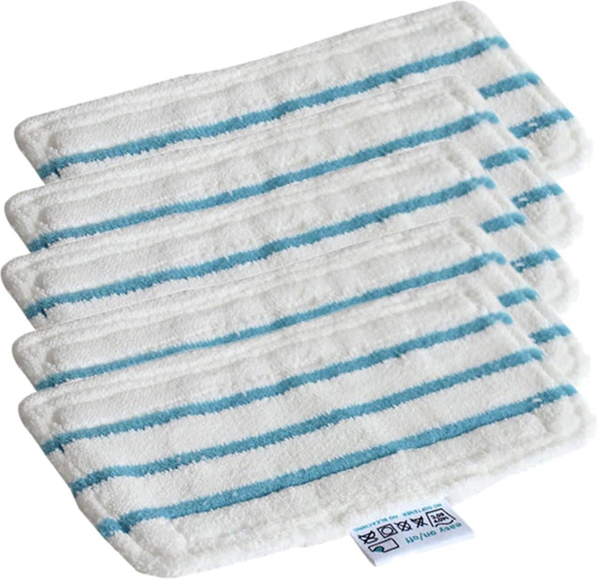5x Stoomreiniger microvezel stoomdoek/doek geschikt voor Black+Decker - Dweil Pad wasbaar vloer reiniger mop stoom - Vervangt FSMP20-XJ