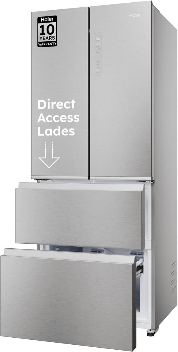 Haier HFR3718DNMM - Koel-vriescombinatie - 402L - Total No Frost - Direct Access lades - 99% Air Surround - Energieklasse D - 10 Jaar Garantie op onderdelen
