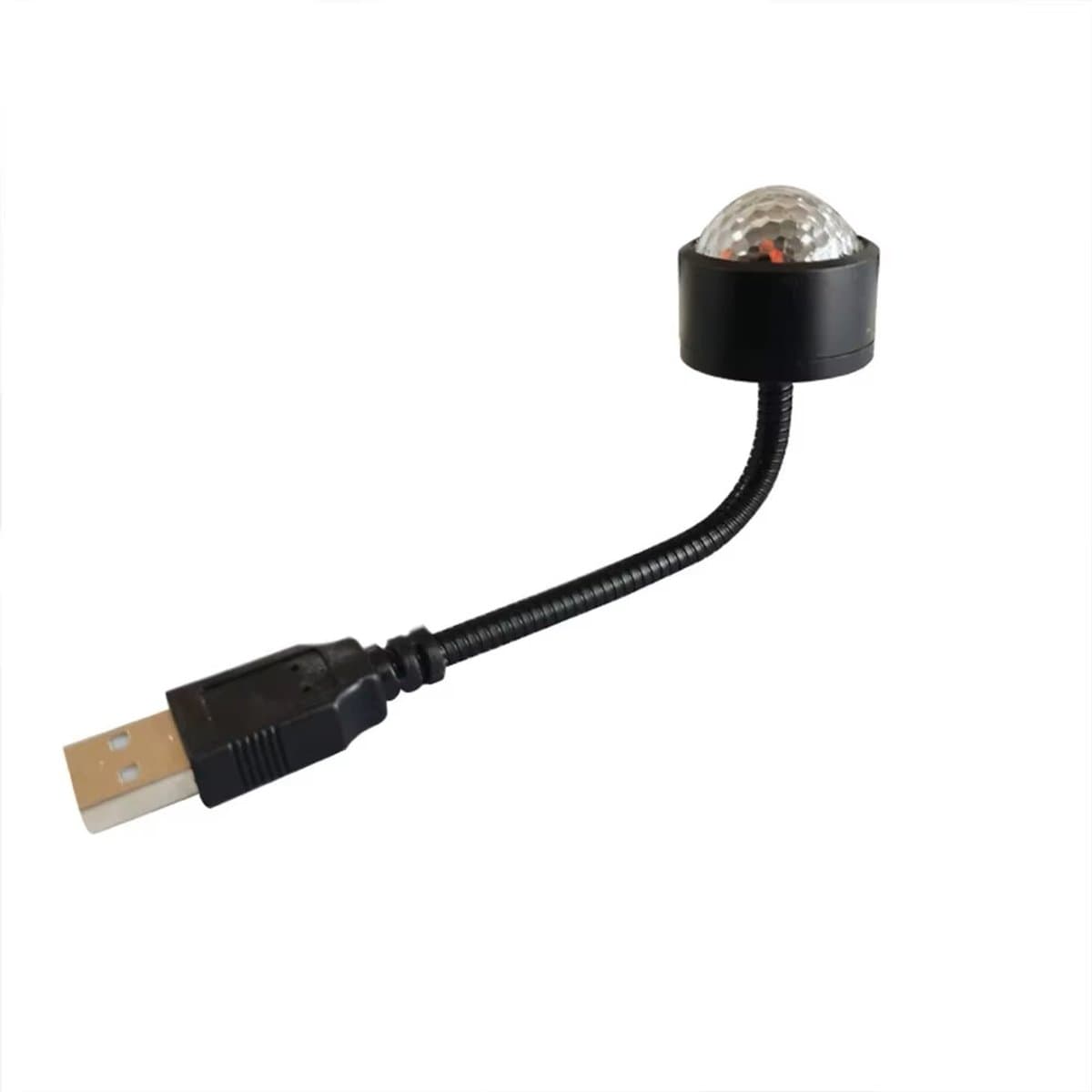 Mini LED Disco Nachtlampje Projector – USB Sfeerlamp plug-and-play ontwerp en USB-aansluiting - flexibele metalen hals