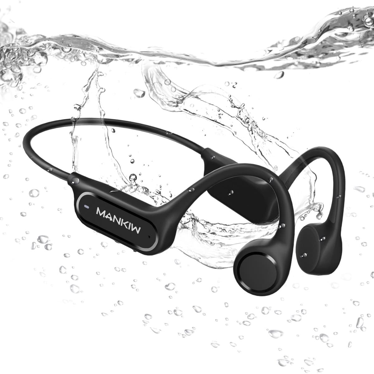 MANKIW Osea Open-ear Hoofdtelefoon – IP68 Waterdicht Bluetooth 5.4 Sport Hoofdtelefoon met 32 GB MP3 – Draadloos Voor Zwemmen, Hardlopen en Training