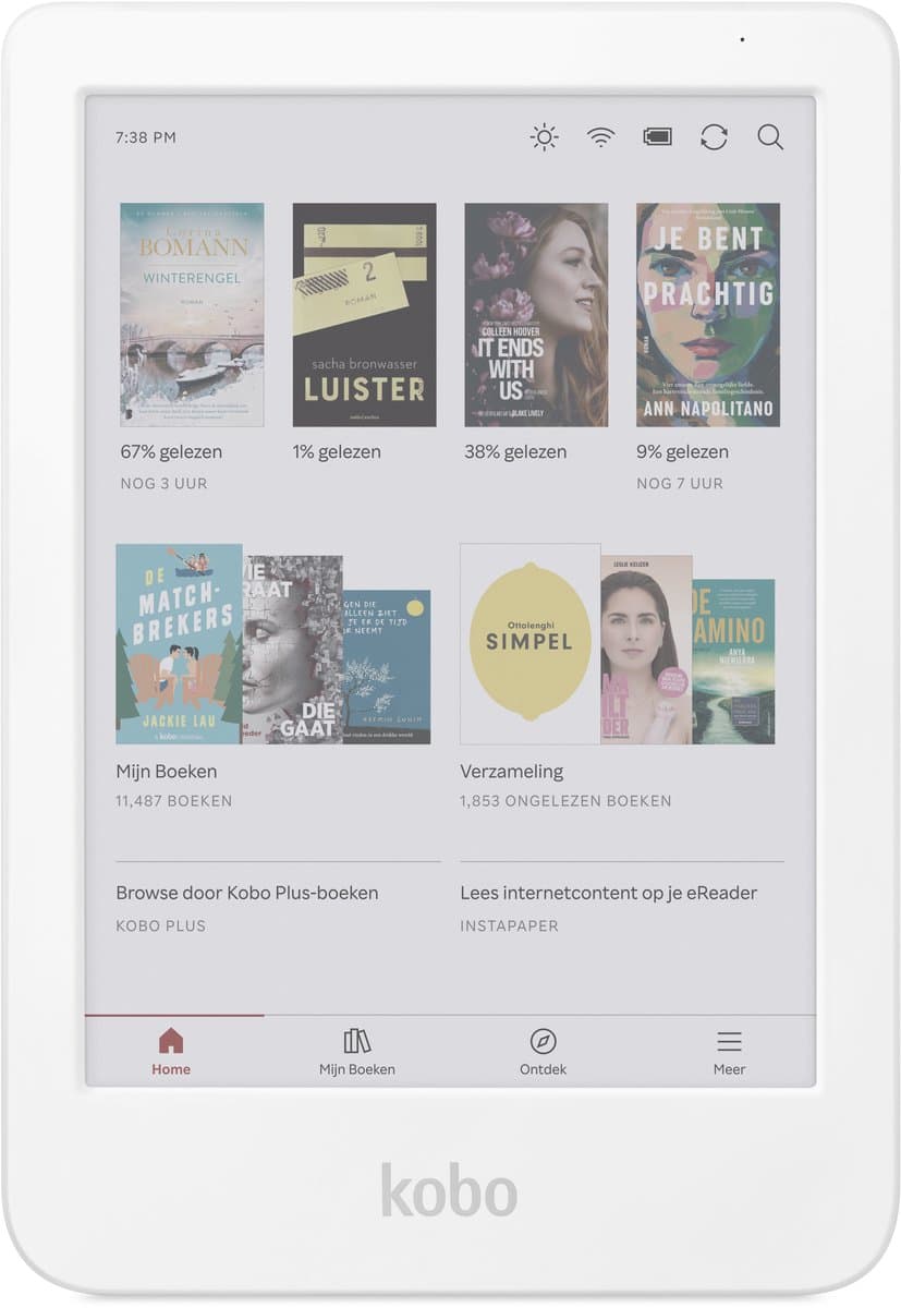 Kobo Clara Colour - E-reader - 6 inch kleurenscherm - 16GB - Luisterboeken - Wit