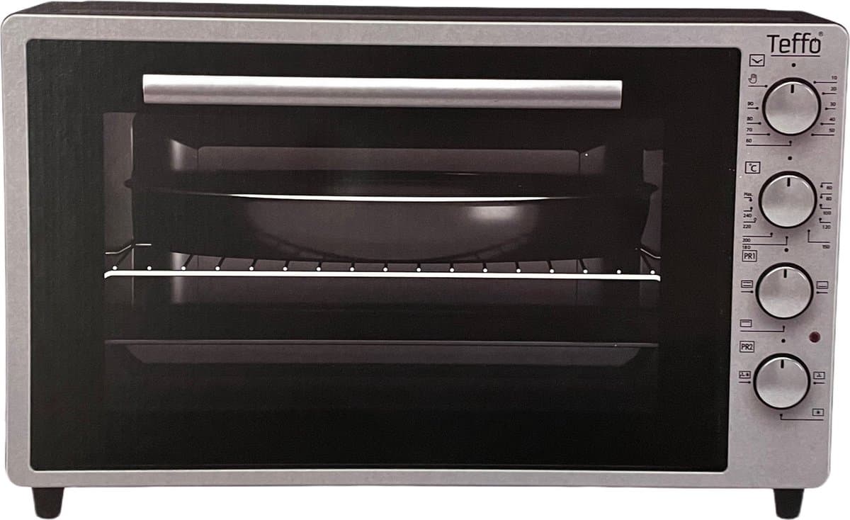 Teffo Vrijstaande Oven - XXL Pro - 70L - Elektrische Oven - Grijs