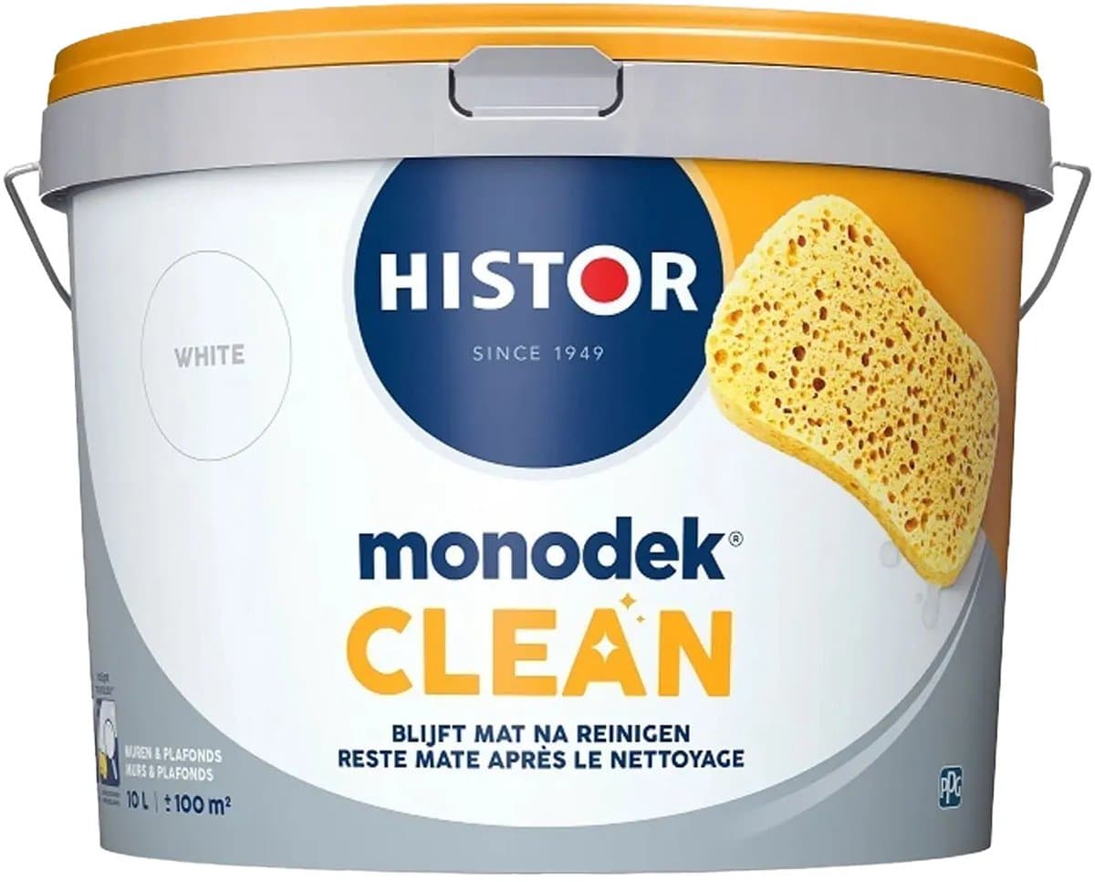 Histor Monodek Clean Muurverf Mat - 2.5L - RAL 9010 | Zuiver Wit
