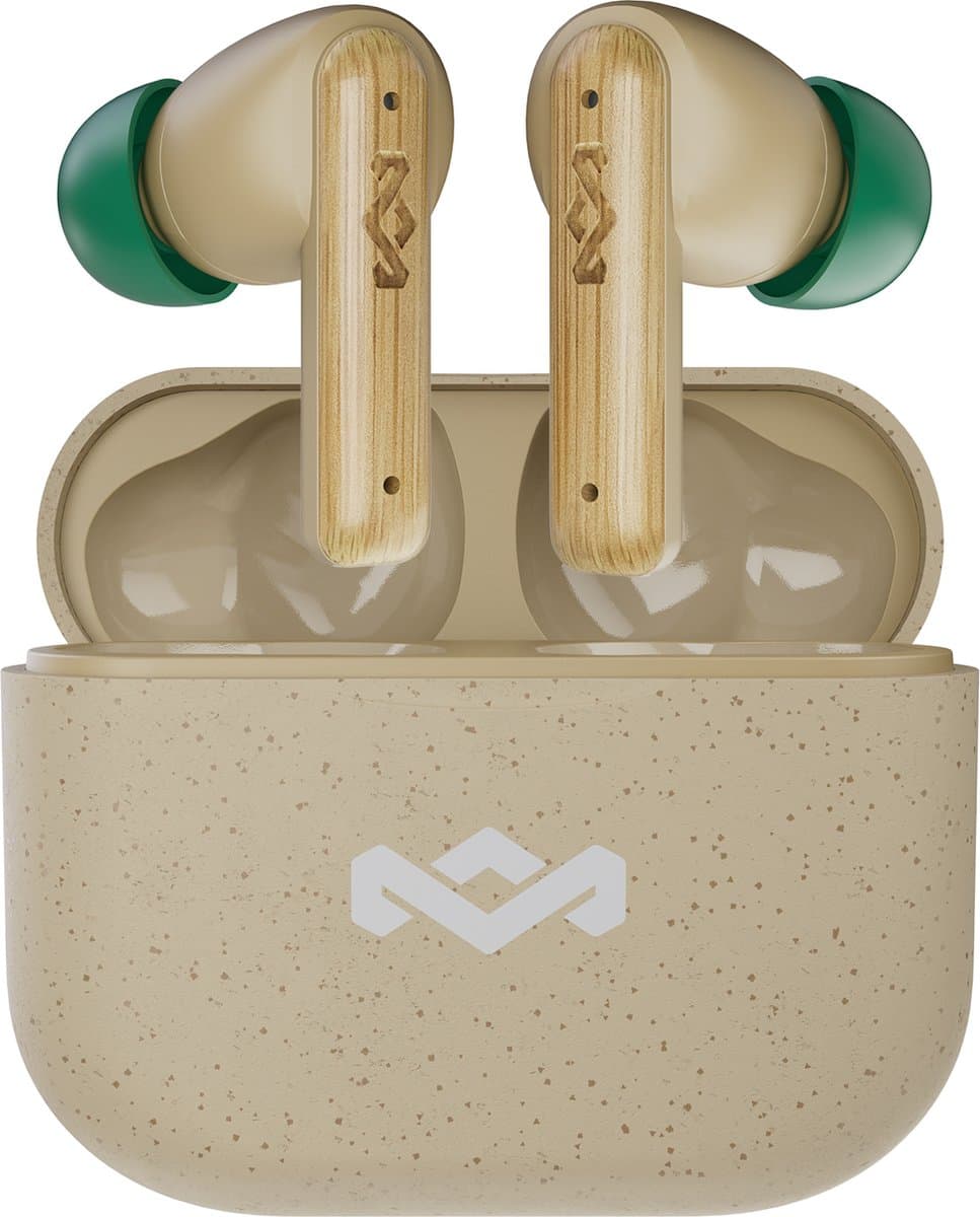 House of Marley Little Bird Oortjes Draadloos - 24 uur Batterijduur - Draadloze Oordopjes - Bluetooth - Eco Friendly Design - Quickcharge - Touchbediening - Cream