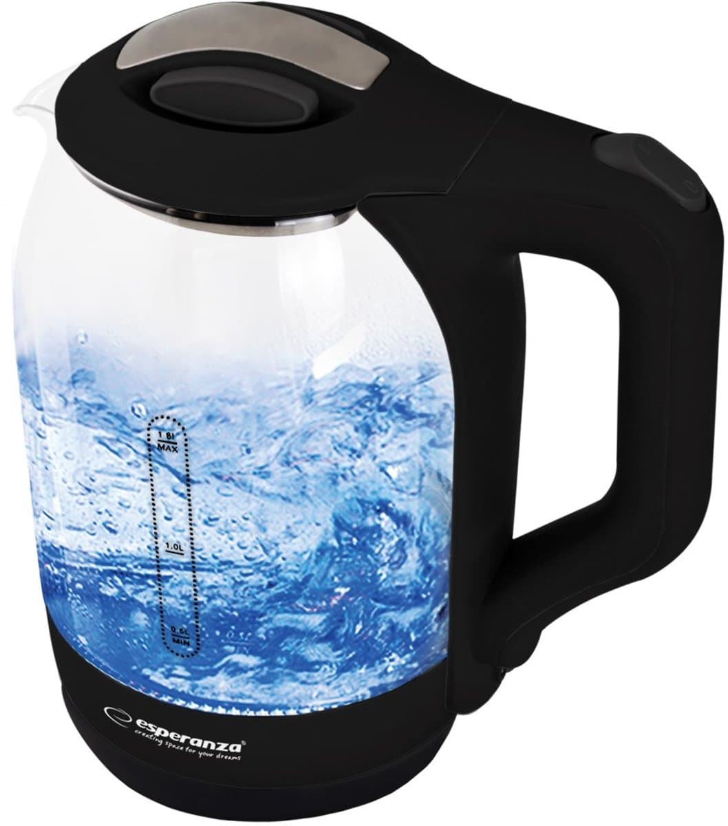 Esperanza EKK025K Waterkoker 1,7 l Zwart, Multi kleuren 1500 W