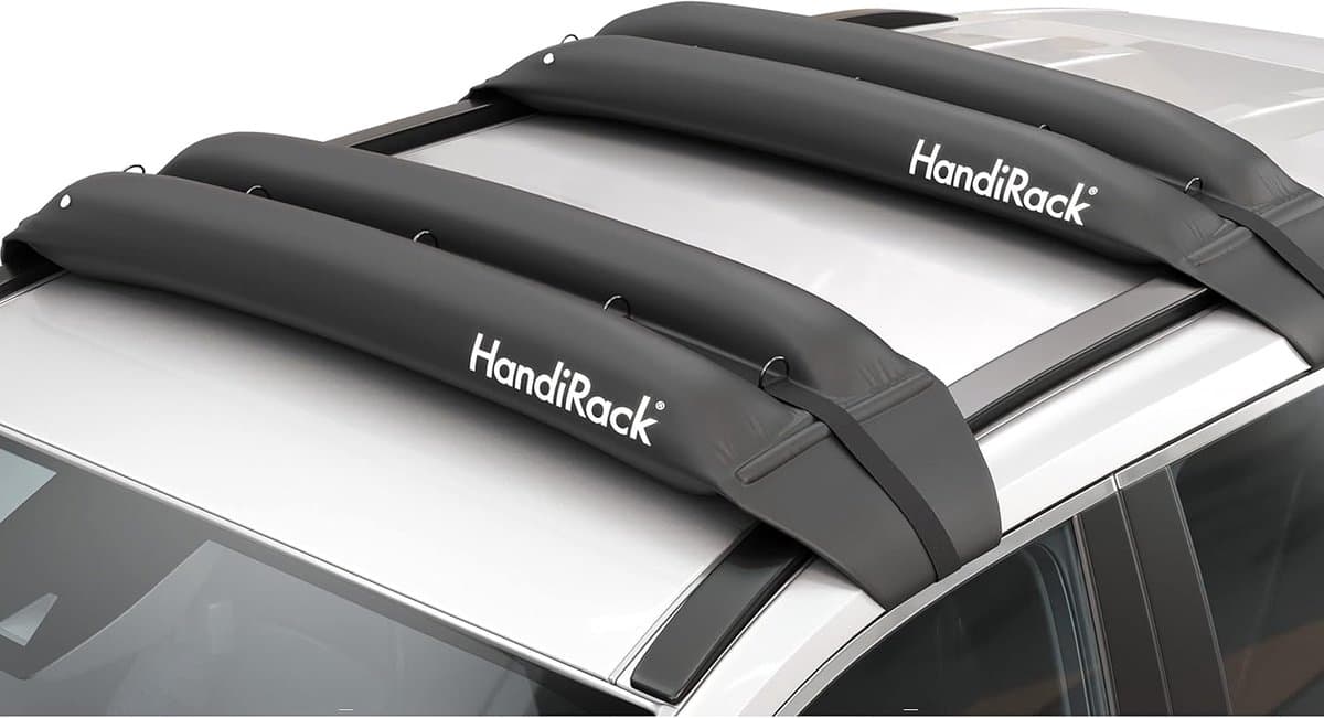Opblaasbare dakdrager auto – universele dakdrager set – opvouwbaar – 80 kg draagvermogen – zwart