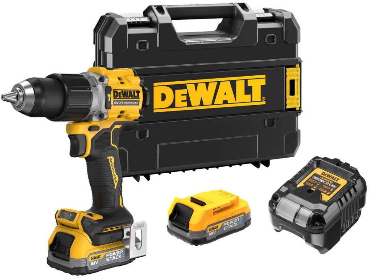 DeWALT DCD805E2T Compacte accu klop-/schroefboormachine 18V XR 1.7Ah POWERSTACK in TSTAK
