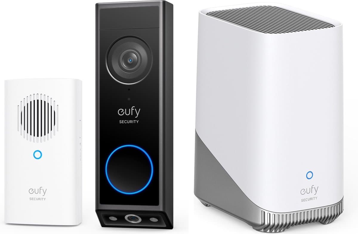 eufy Security E340 Video Doorbell met chime + HomeBase 3 S380 - Bundelvoordeel