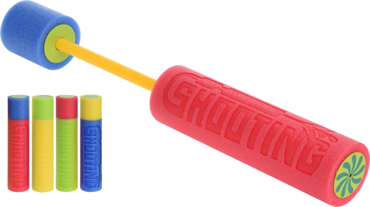 Waterpistool van foam - 2x stuks - 32 cm - buiten water speelgoed - spuit - kinderen - zwembad