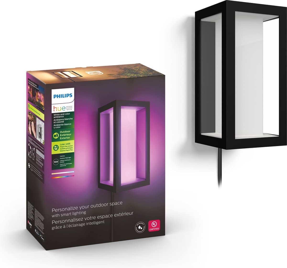 Philips Hue Impress White and color ambiance muurlamp