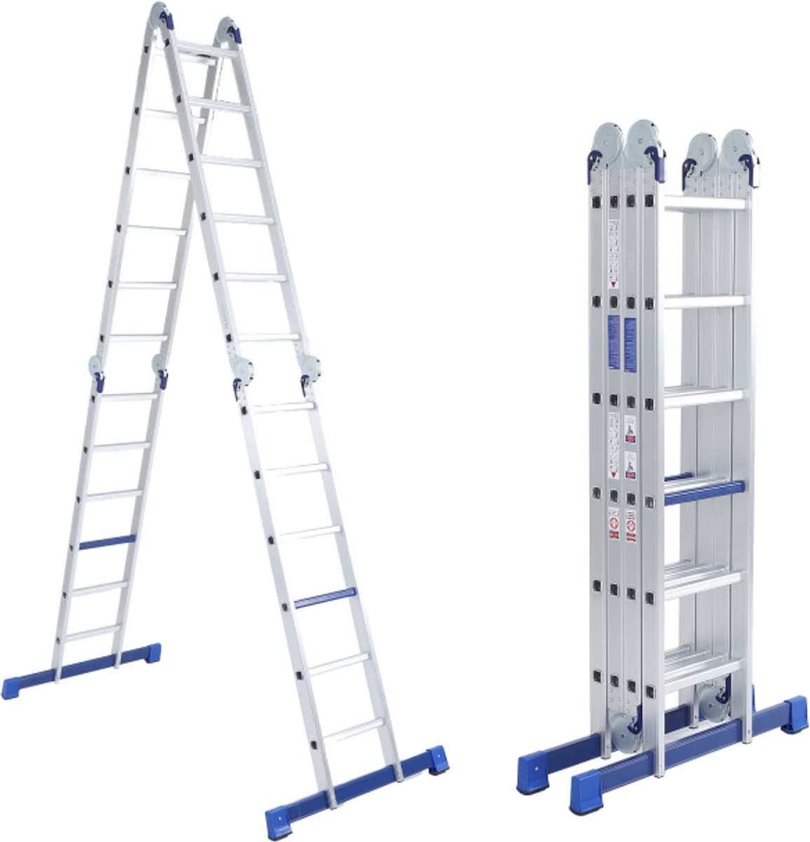 ALDORR Home - Vouwladder Aluminium 4 x 6 treden zonder platform - 3,10 meter