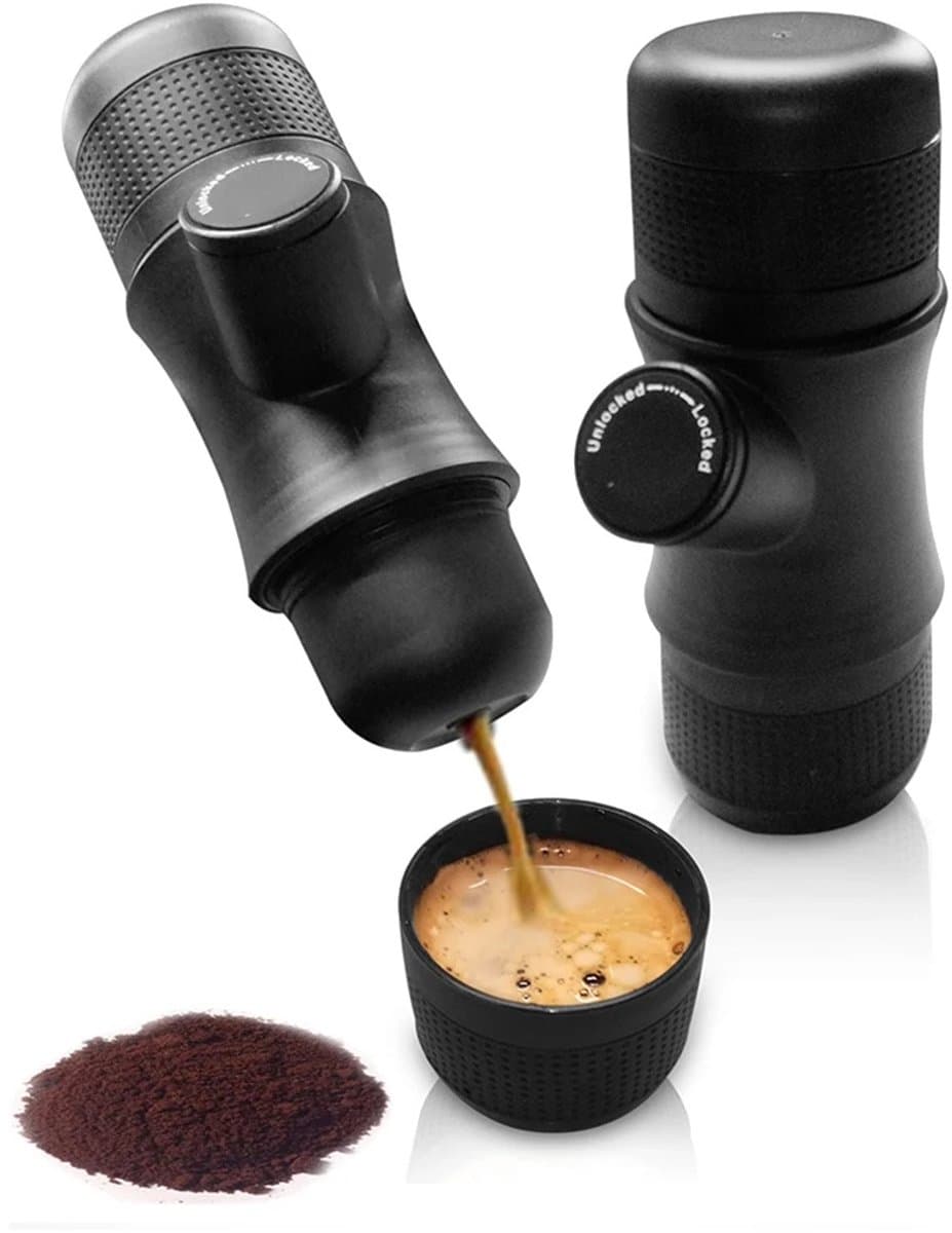 WiseGoods Premium Camping Koffiezetter - Draagbare Espresso Machine - Compacte Koffiemachine - Outdoor Koffie - Coffee Maker