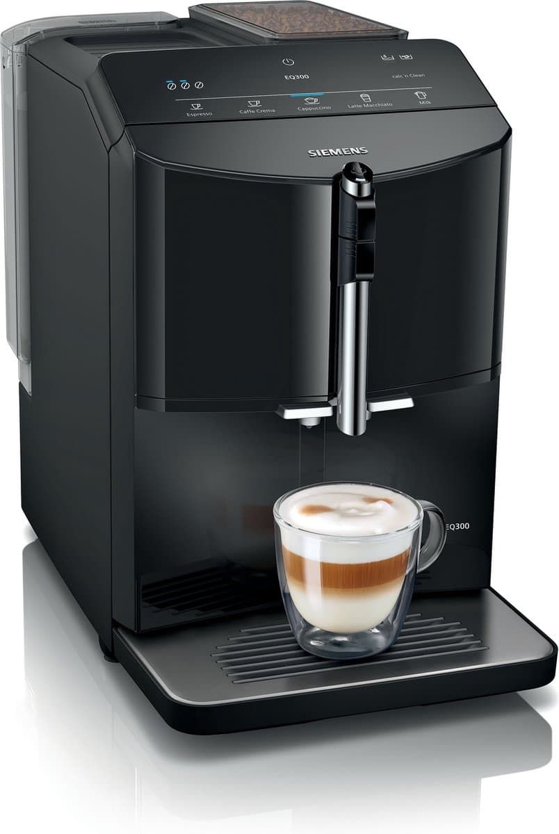 Siemens EQ300 - TF301E09 - Volautomatische espressomachine - 1.4L waterreservoir - Zwart