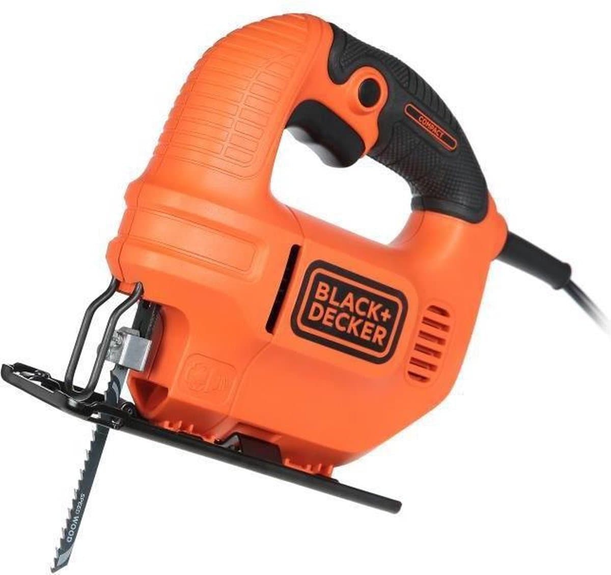 BLACK+DECKER Compacte 400W decoupeerzaag. rechte zaagsneden. bochten en 45° afschuinen - KS501-QS