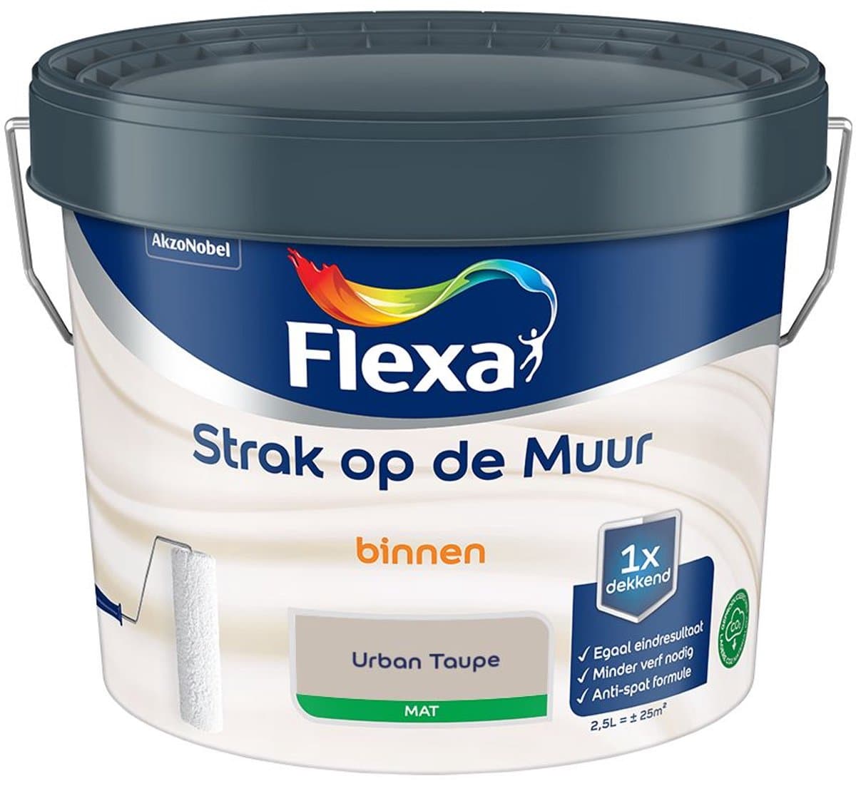 Flexa - Strak Op De Muur Binnen Mat - Urban Taupe - Mengverf - 2,5 L