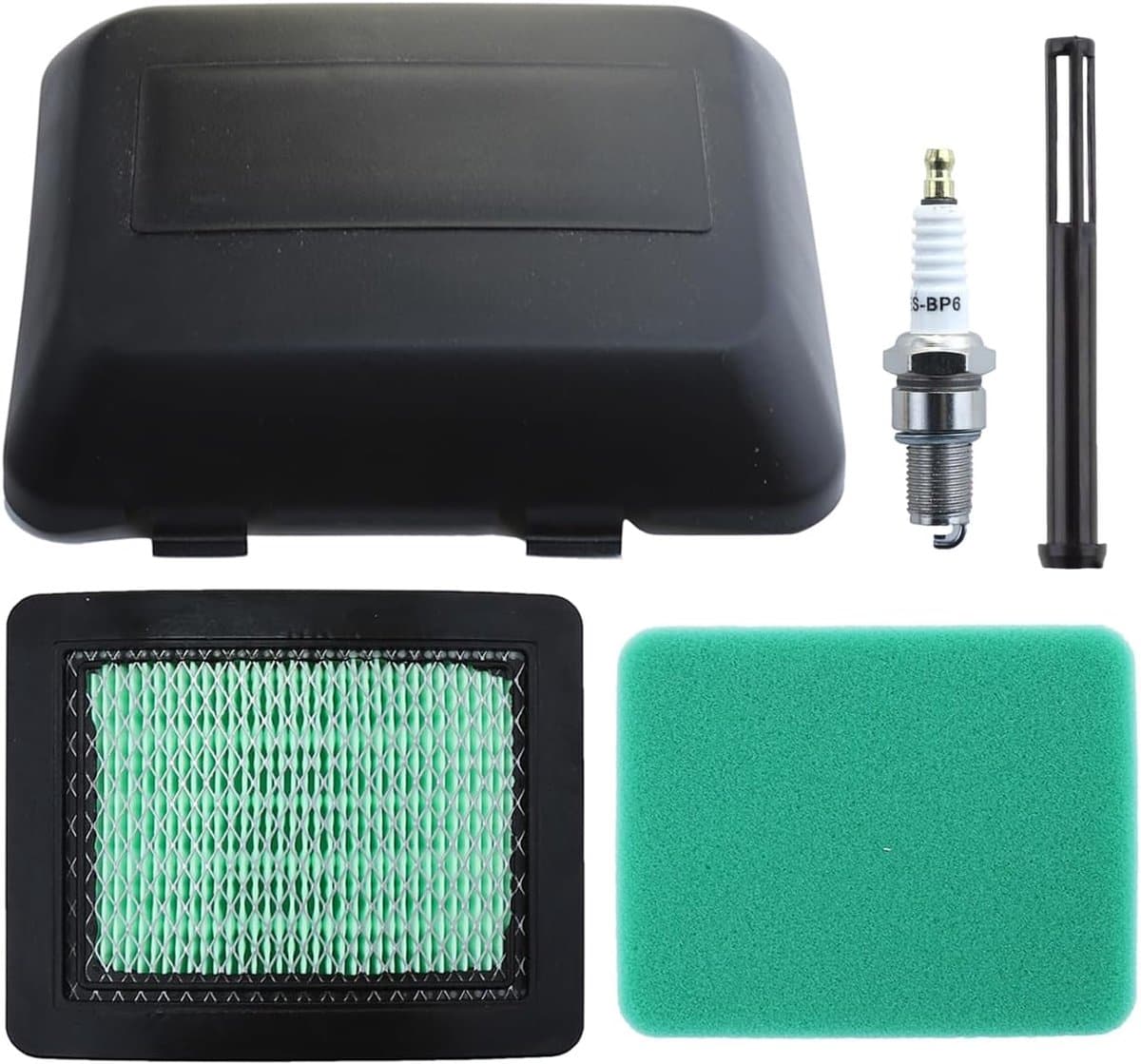 Luchtfilterkit voor Honda GV135 GCV160 GCV190 grasmaaier GX100 motor, ADEFOL luchtfilter + voorfilter + afdekking + bougie + brandstoffilter reserveonderdelen filter accessoires 17211-ZL8-023