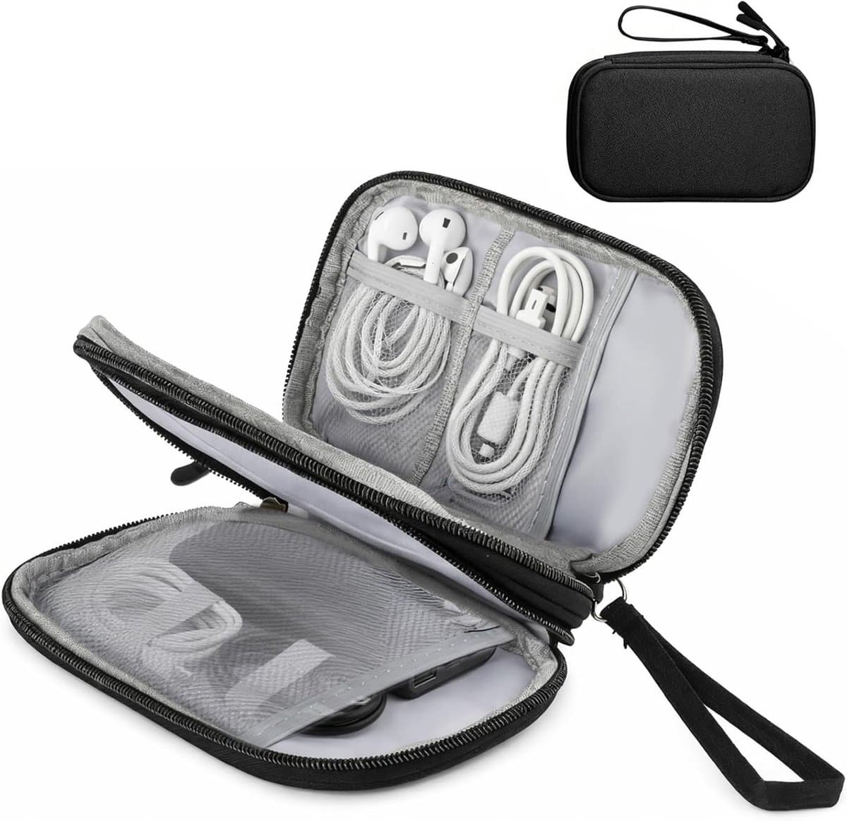 Draagbare waterdichte kabeltas, organizer voor opladers en powerbanks, ideale reisaccessoires voor vakantie en thuisgebruik