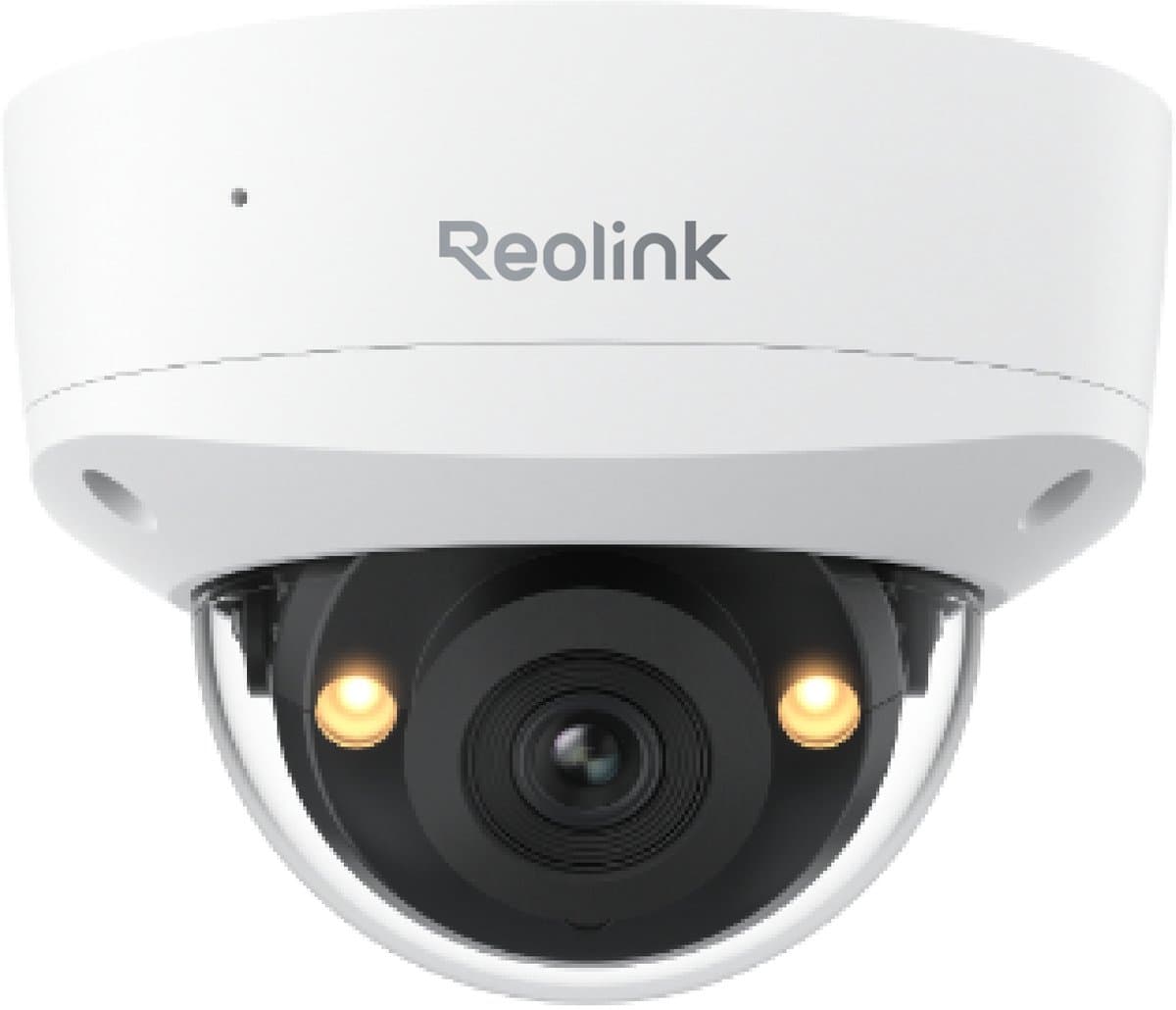 Reolink 4K/8MP PoE IP-beveiligingscamera, turret-bewaking, kleurennachtzicht met 3000K spots, IK10 vandalismebestendig, persoons-/voertuig-/huisdierdetectie, tot 512 GB microSD-kaart, geen PT-ondersteuning