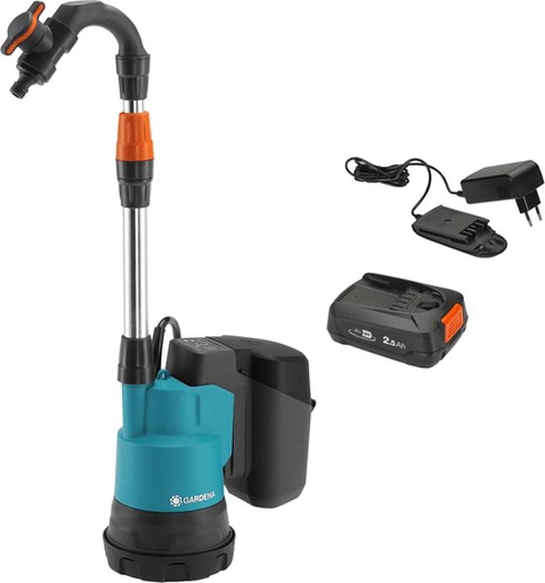 GARDENA Accu Waterpomp - Regentonpomp 2000/2 - 18V P4A - set