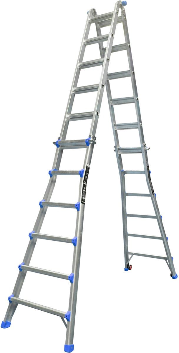 ALDORR Home - Multiladder Uitschuifbare Vouwladder 4x6 - 6,30 meter