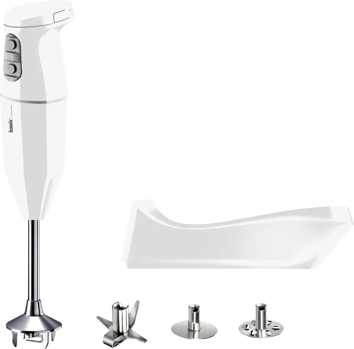 Bamix draadloze staafmixer / keukenmachine - 3 snelheden - Cordless Plus Wit
