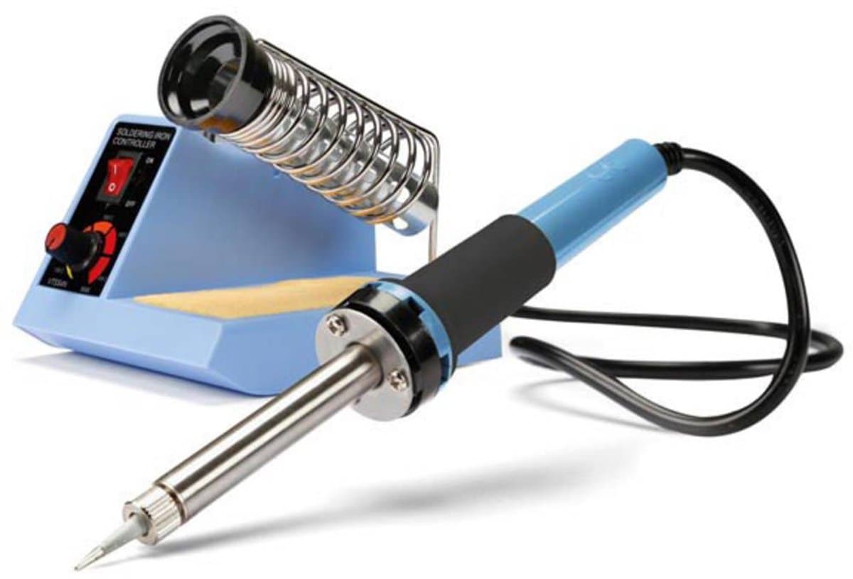 Velleman Soldeerstation 40–48 W met LED-indicator en mica verwarmingselement, instelbare temperatuur 150–450 °C, ideaal voor DIY en reparaties