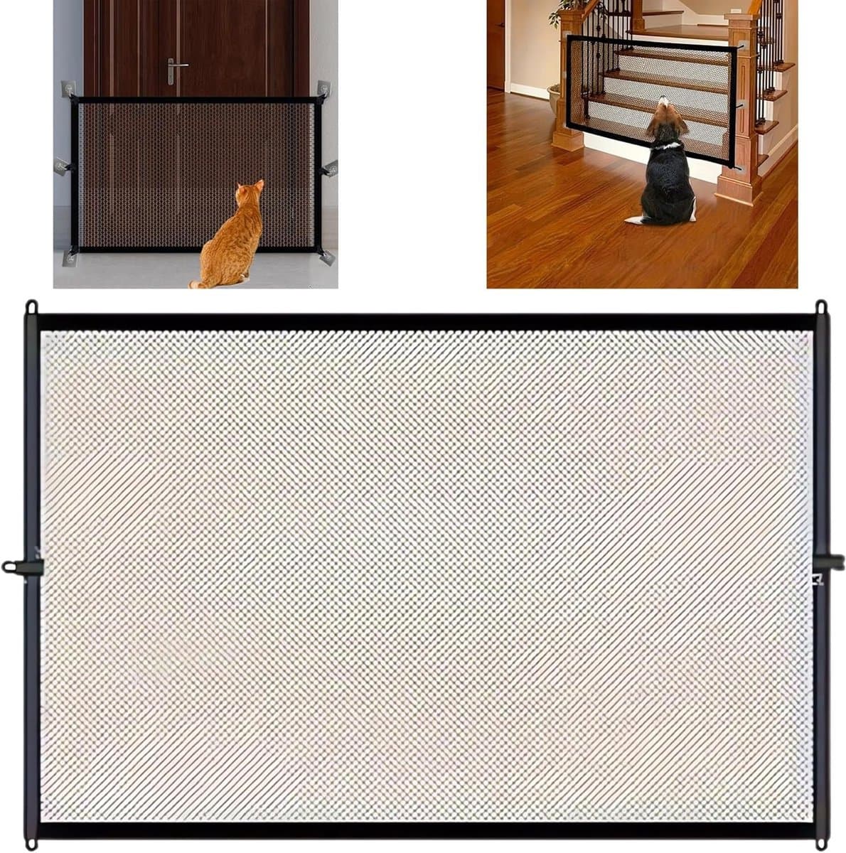 Traphekje Deurhekje - 180 x 72 cm - Hondenhek voor trap - Hondenhek - Traphekje - Veiligheidshekje voor Baby - Kinderhekje - Traphekken voor honden - Opvouwbaar Design - draagbaar - voor huiselijke trappen, deuren, gangen, huisdieren