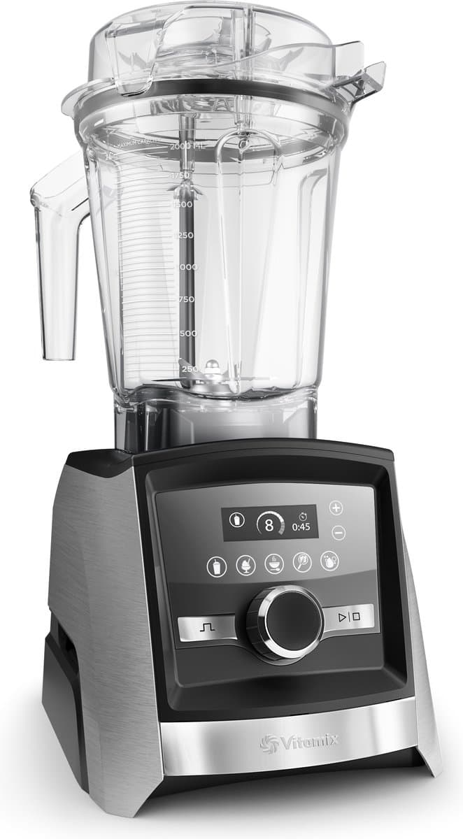 Vitamix A3500i Ascent - high performance blender - LCD display - 5 programma's - 2.2 PK motor - 2 liter kan - 10 jaar garantie - RVS