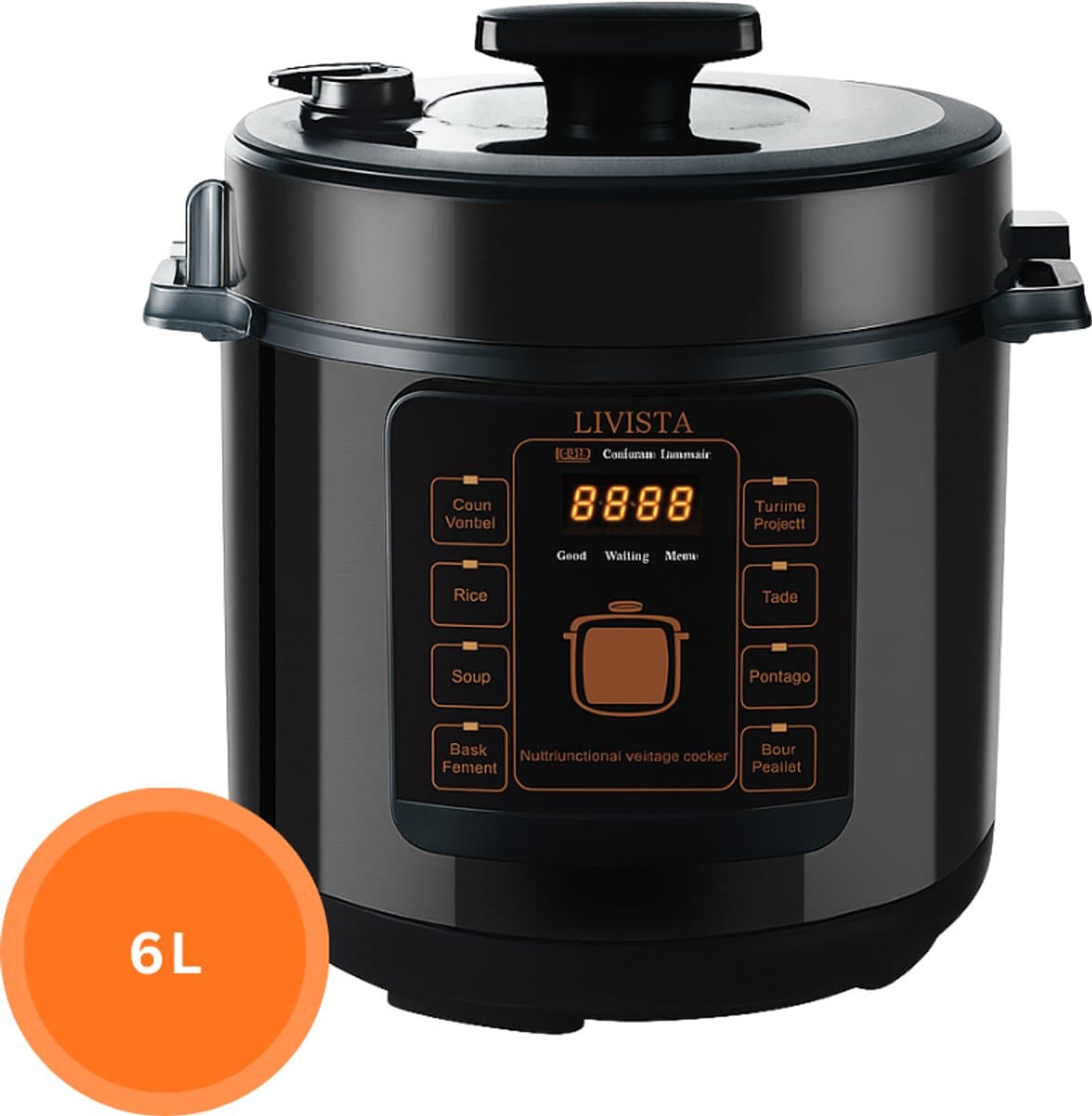 Livista Rijstkoker met Stomer - Snelkookpan – Multicooker – 6L – 1000W – Anti-aanbak – 3 Texturen, – Alles-in-één Koken