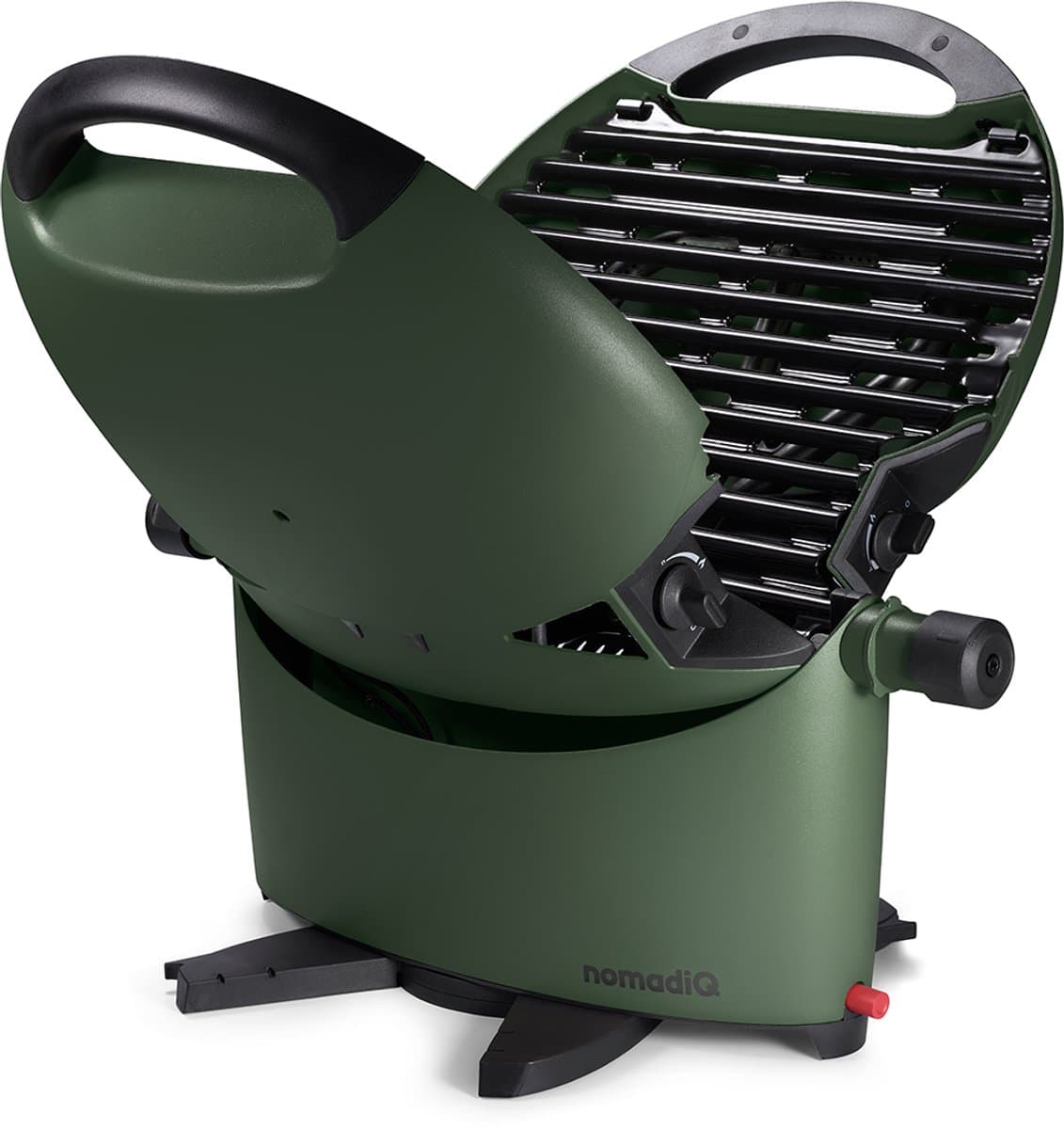 nomadiQ BBQ 3.0 - De ultieme lichtgewicht draagbare gas BBQ / Grill - Barbecue voor op de camping & vakantie Forest Green