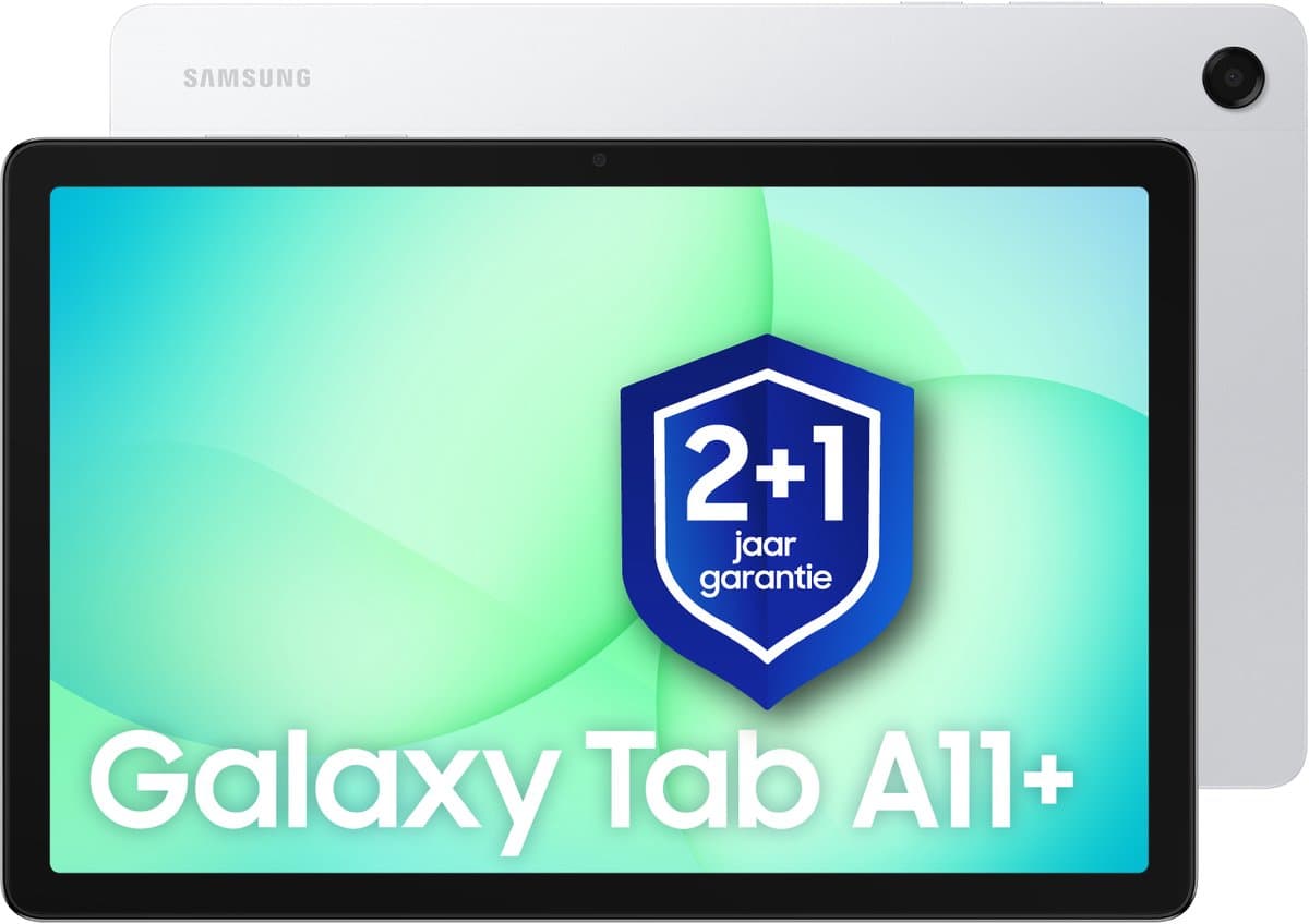 Samsung Galaxy Tab A11 Plus - Wi-Fi - 128GB - Silver + 1 jaar extra garantie