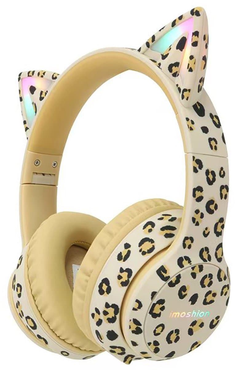 imoshion Kinder Koptelefoon Kattenoortjes - Bluetooth en Decibelbegrenzer - Draadloze Koptelefoon Kinderen