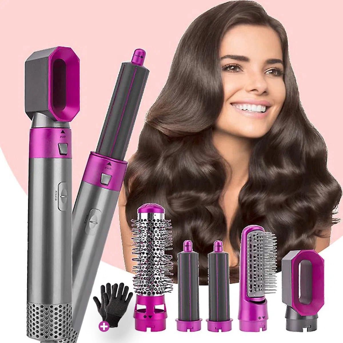 Hair Dryer Brush Set 5in1 - Haardroger - Föhnborstelset - Blowdry - Multistyler - Föhn - Krulborstel - Airstyler - Krulborstel