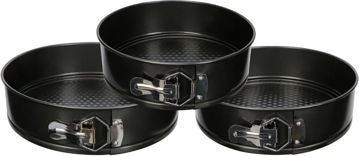 Atmosphera bakvorm springvorm set van 3 - Rond - Taartvorm -Bakblik - Antikleef