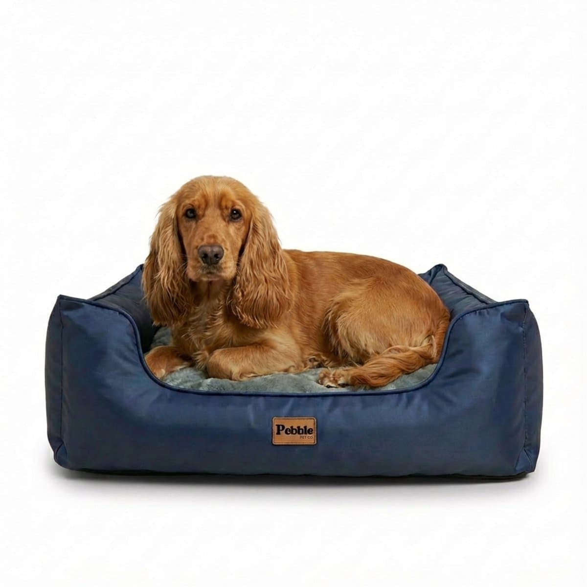 Pebble Hondenmand 65 x 56 cm Blauw - Orthopedische Hondenbed - Kattenmand - Hondenkussen - Dierenkussen - Voor kleine tot middelgrote honden