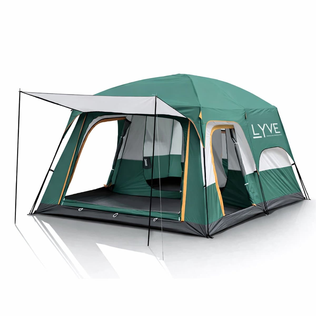 Lyve Familietent - 4-Persoons - Verduisterend - 8000mm Waterdicht - Groen