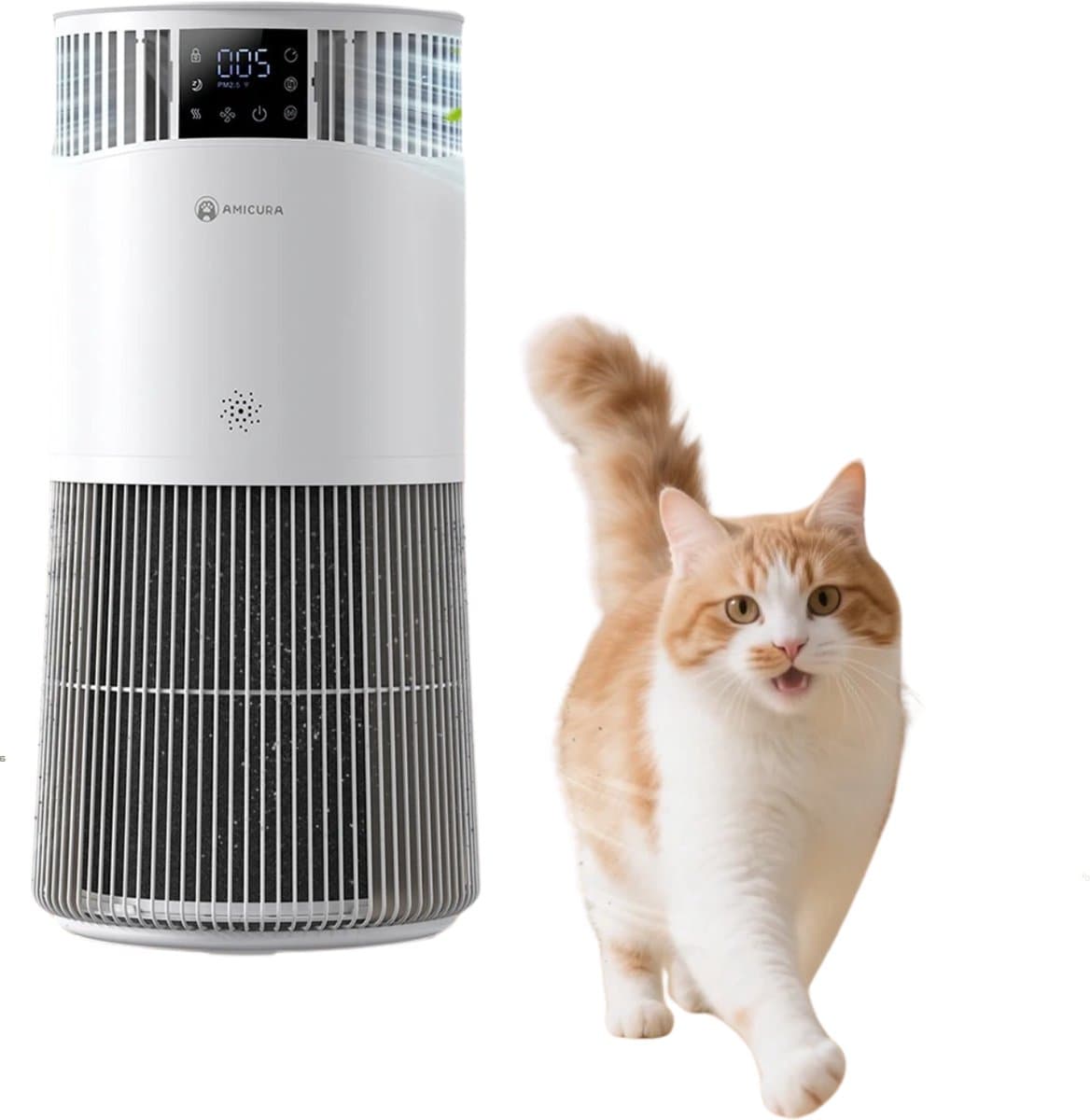 DIMICO - Luchtreinigers tegen huisdierenallergie, haren, allergenen en geuren - Air purifier - HEPA filter - App en slaapmodus