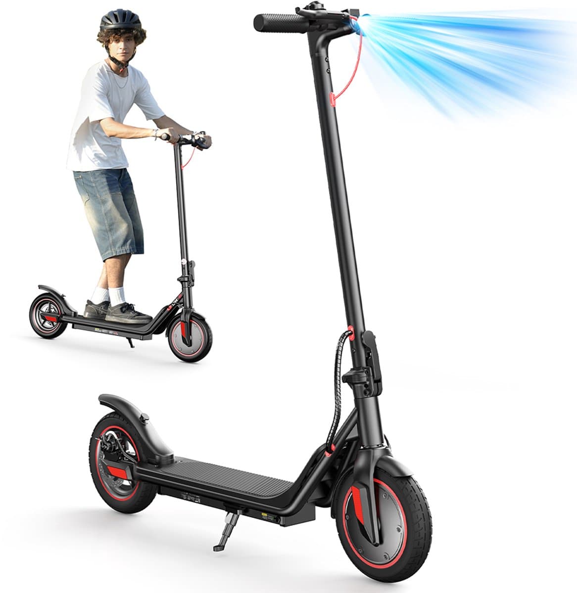 Elektrische Step iScooter i9M voor Volwassenen 10 inch 500W 36V7.5Ah Actieradius 22-30 km Met APP