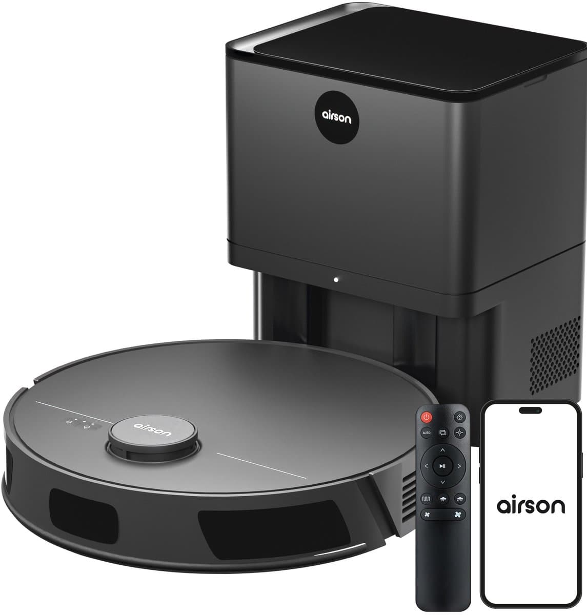 Airson X2 Ultra Clean - Robotstofzuiger met Dweilfunctie - Mobiele Applicatie - Automatisch Leegstation - LiDAR Navigatie - Geschikt Voor Huisdierharen