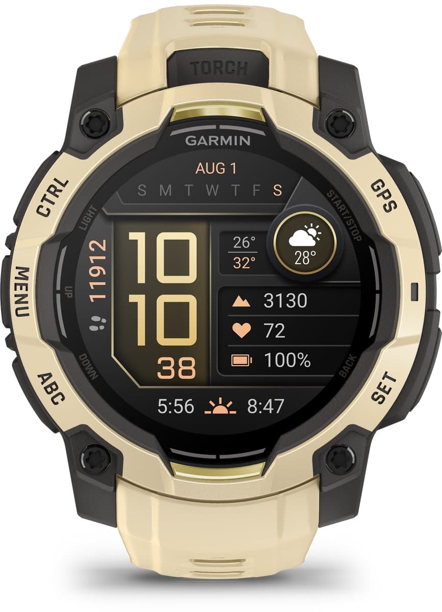 Garmin Instinct® 3 - Smartwatch - 45mm - AMOLED - Crème/Citrine - Limited Edition