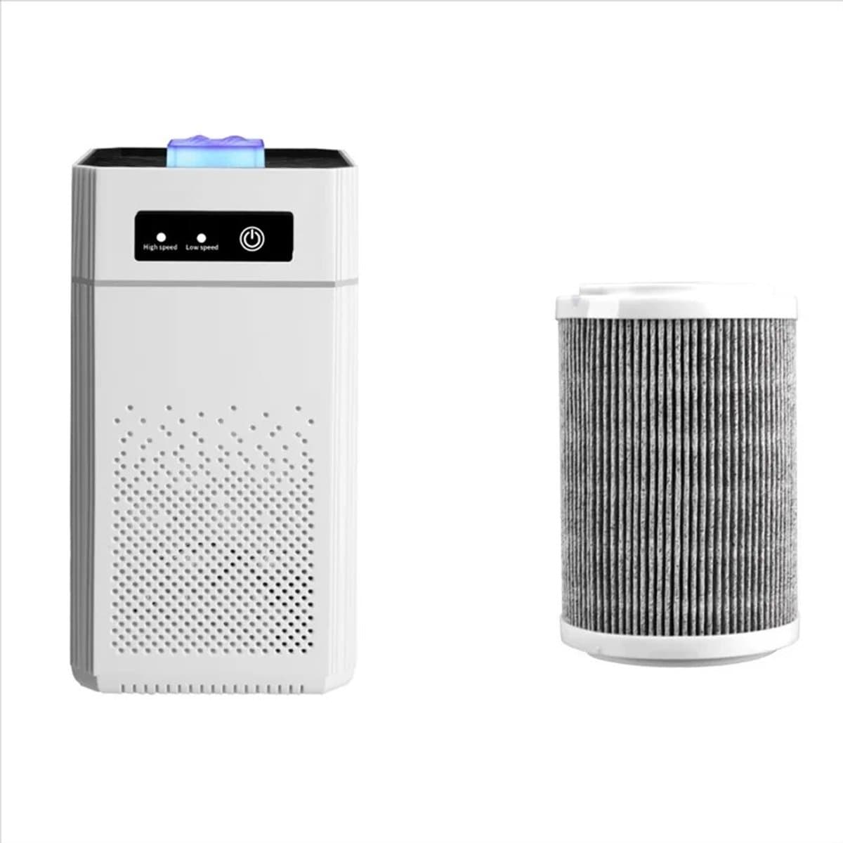 DeMoi Luchtreiniger | Air Purifier | Luchtvolume van 50 m³/u | Vervangbaar Filter | Pro Filter, Activated Carbon, Efficient HEPA | Aromatherapie | Wit