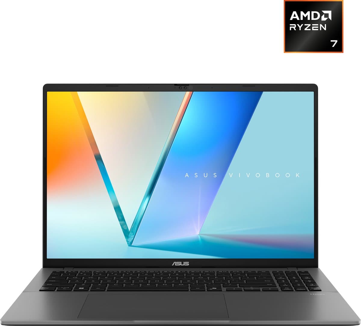 ASUS Vivobook S16 M3607GA-SH004W - Copilot+ Laptop - 16 inch - Ryzen AI 7 445 - 32GB/1TB