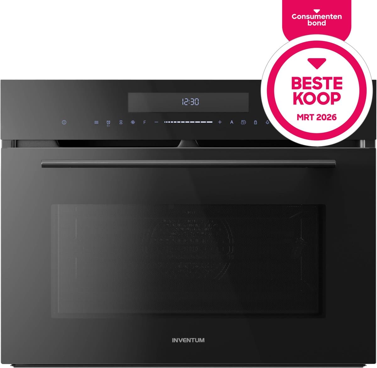 Inventum IMC4535GT - Inbouw combi-oven - Hetelucht - Magnetron - Grill - 50 liter - 45 cm hoog - Tot 250 graden - Zwart - Beste Koop Maart 2026