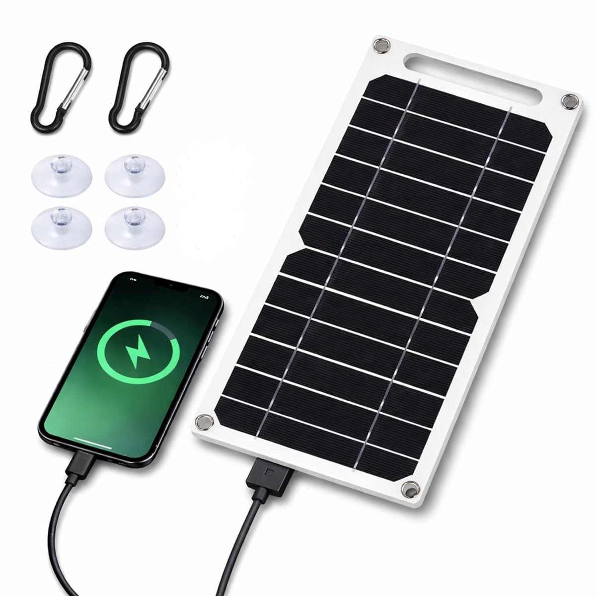 30W USB Zonnepaneel | Waterdicht IP65 | Outdoor Wandelen & Kamperen | Draagbare Oplader voor Smartphone & Powerbank | 6.8V Zonnepaneel Charger