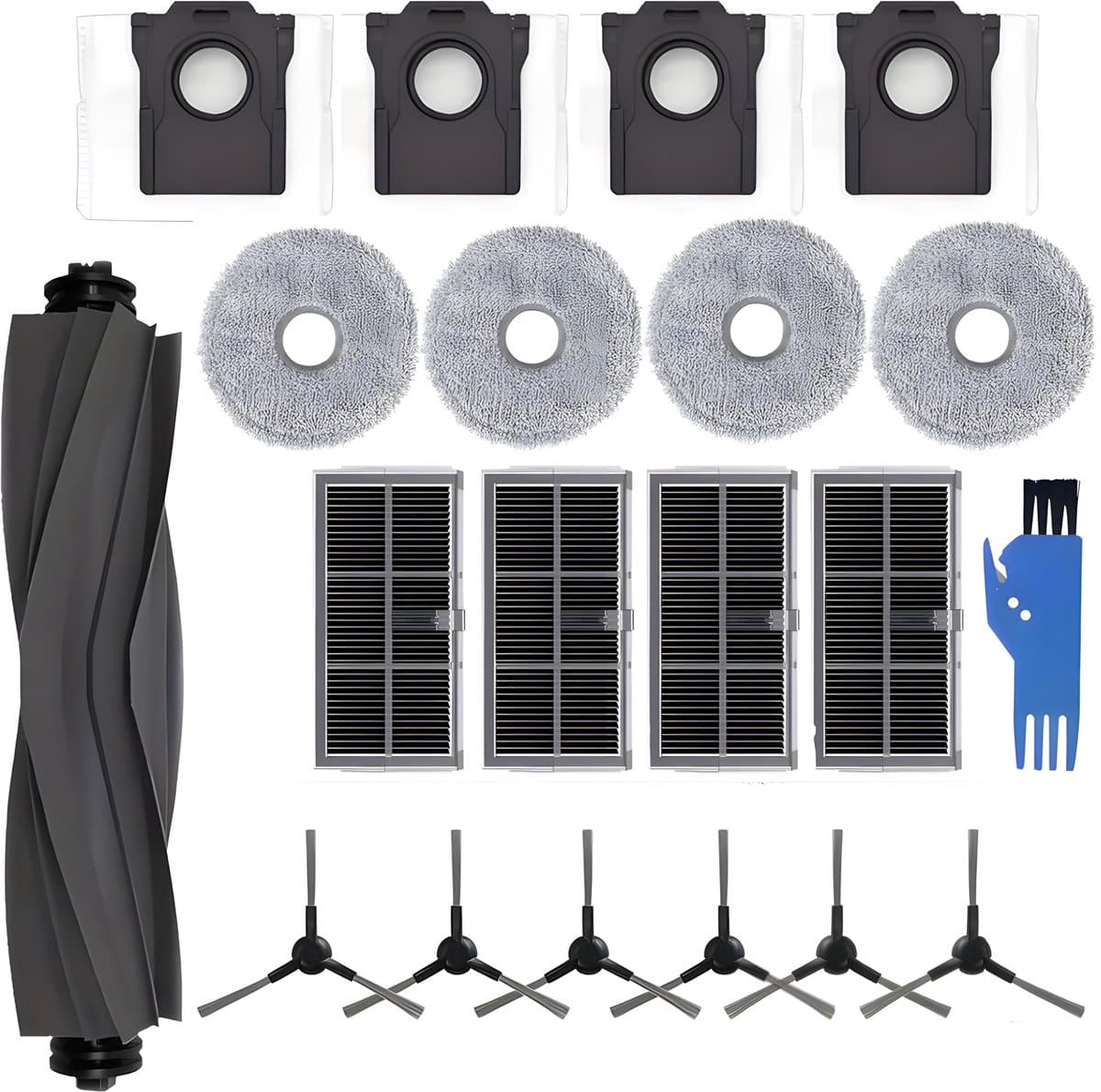 PolkaHome® 20 stuks Vervangingsset geschikt voor Robotstofzuiger Accessoires & Onderdelen, Geschikt voor Dreame L10s Pro, L10s ULTRA Gen2, Gen 2 PRO, PRO HEAT X30, HEAT X30, L10s PRO ULTRA HITTE RLL82CE, X30 ULTRA, MOVA E30, MOVA E30 ULTRA, P10 ULTRA