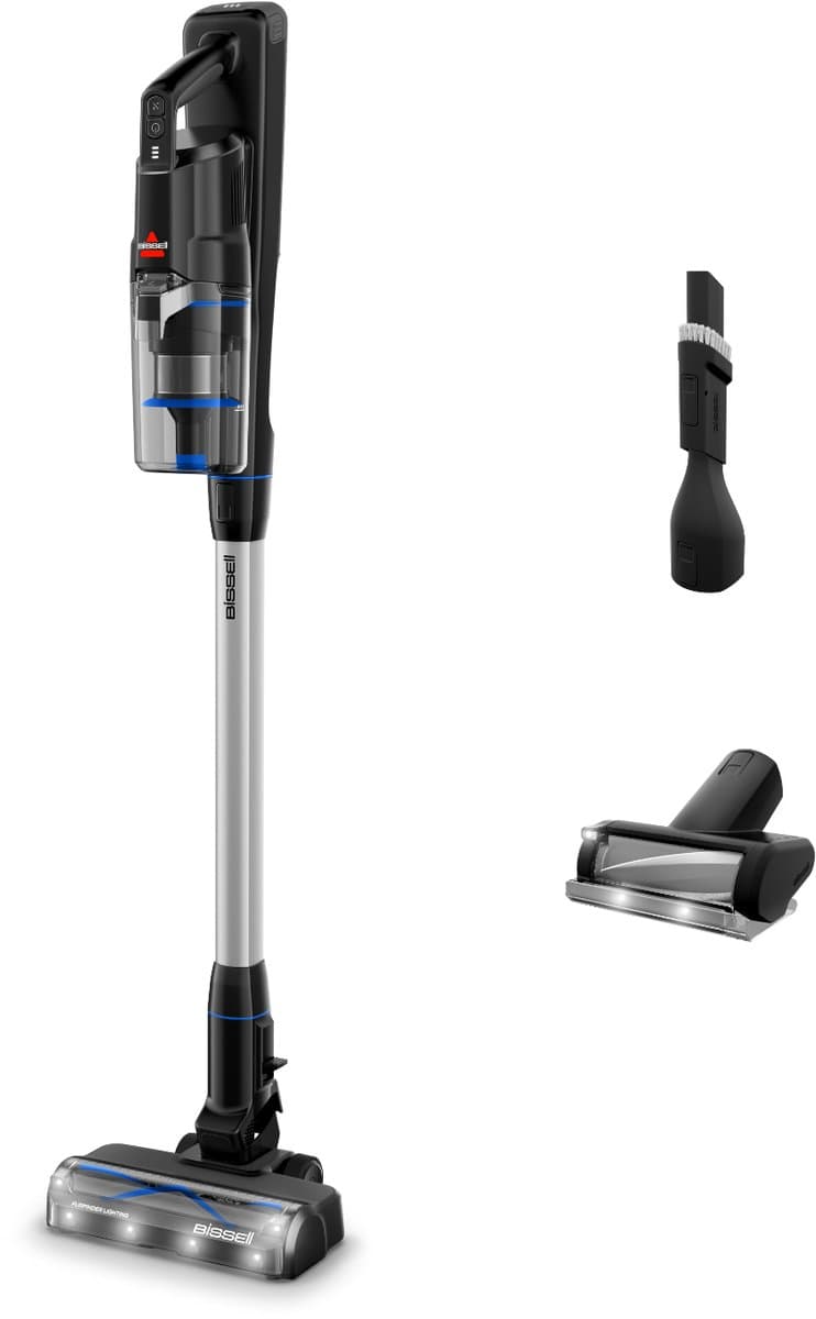 BISSELL PowerClean FurGuard Draadloze Steelstofzuiger - 280W Motor - 50 Min Gebruikstijd - Anti-klit Borstel - 2 in 1 Steel- en Handstofzuiger - Zelfstaand Design - HEPA-filter - LED-koplampen - Stick Vacuum Cleaner - Verwijderbare Batterij - 4093N