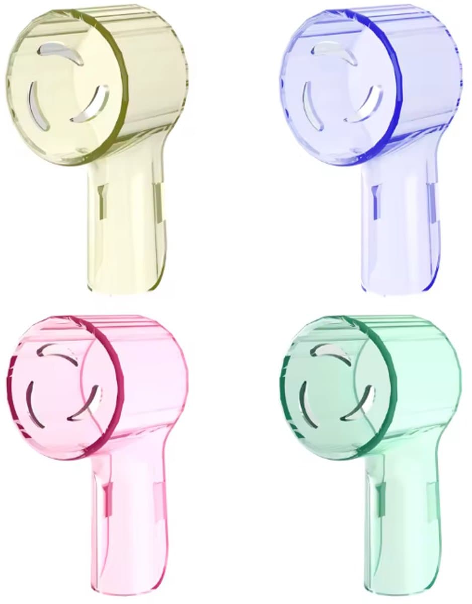 4 stuks Elektrische Tandenborstel Beschermkap - Universeel - Oral-B & andere merken - Bescherm kap rond voor reizen - 4 verschillende kleuren
